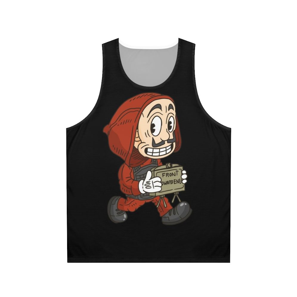 Vintage Money Heist Cartoon Style Unisex Tank Top
