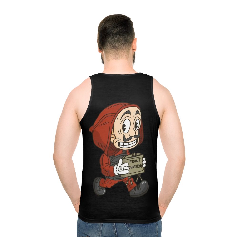 Vintage Money Heist Cartoon Style Unisex Tank Top