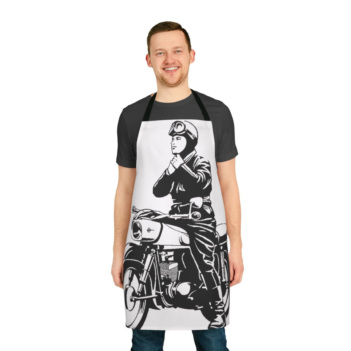 Vintage-style apron for MZ ES150 motorbike riders