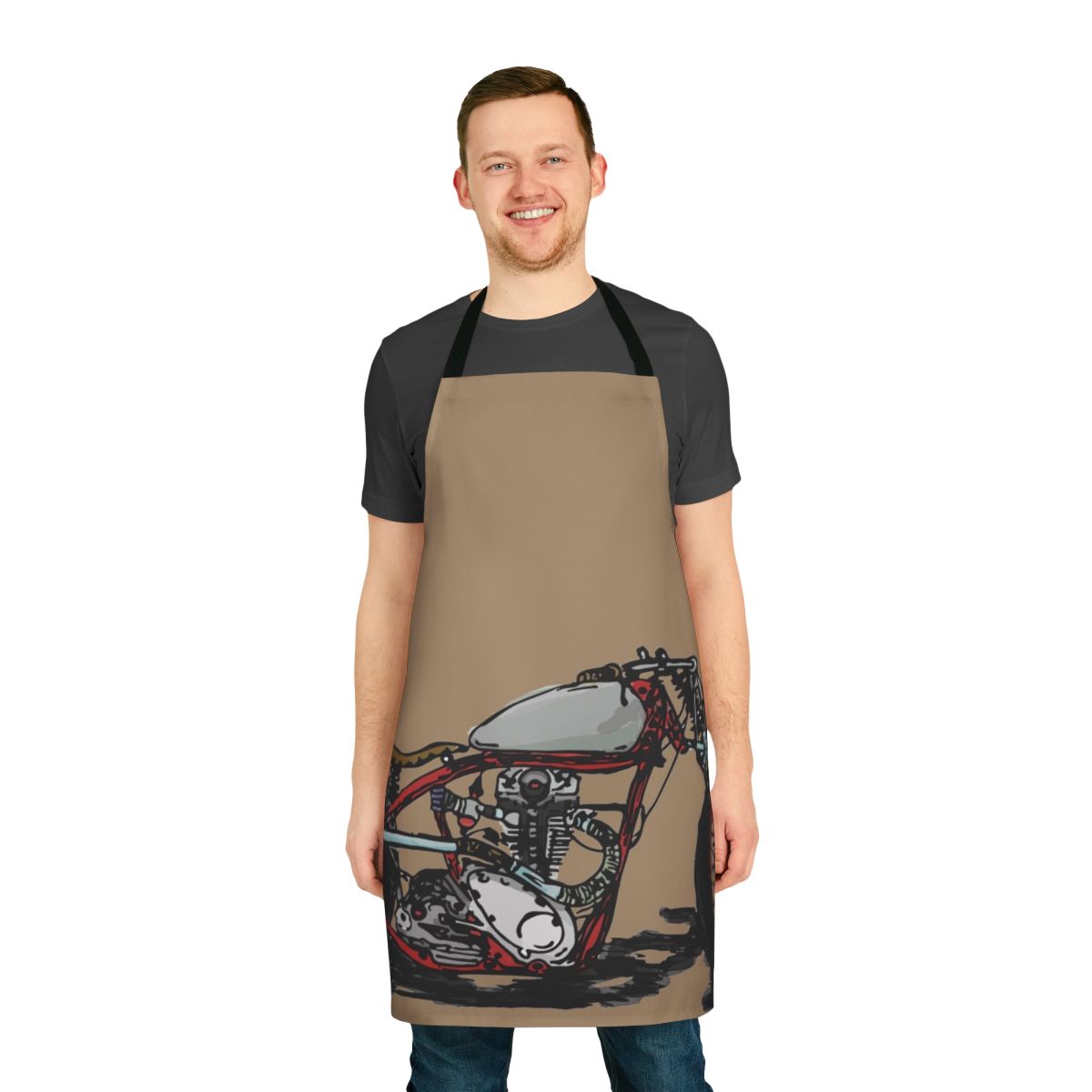 Vintage-inspired motorcycle bobber apron for classic bike enthusiasts