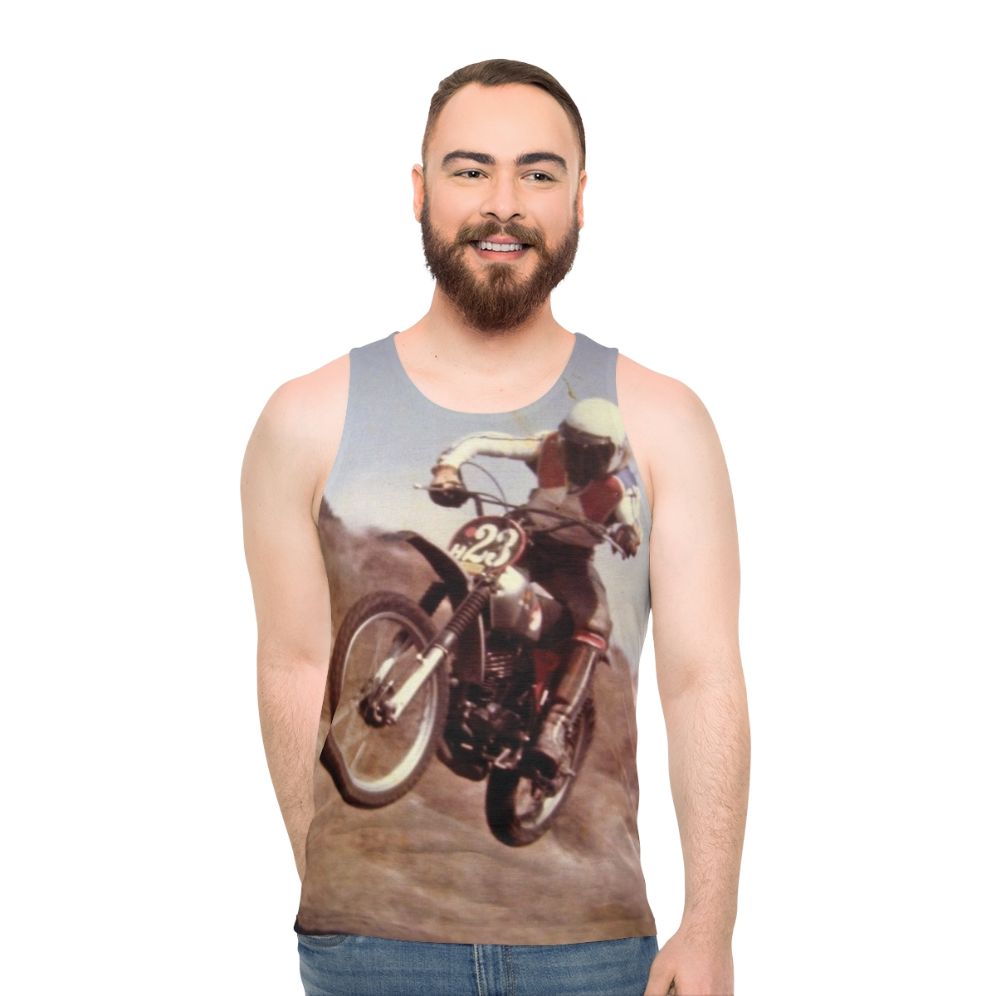 Vintage Motorcycle Motocross Unisex Tank Top