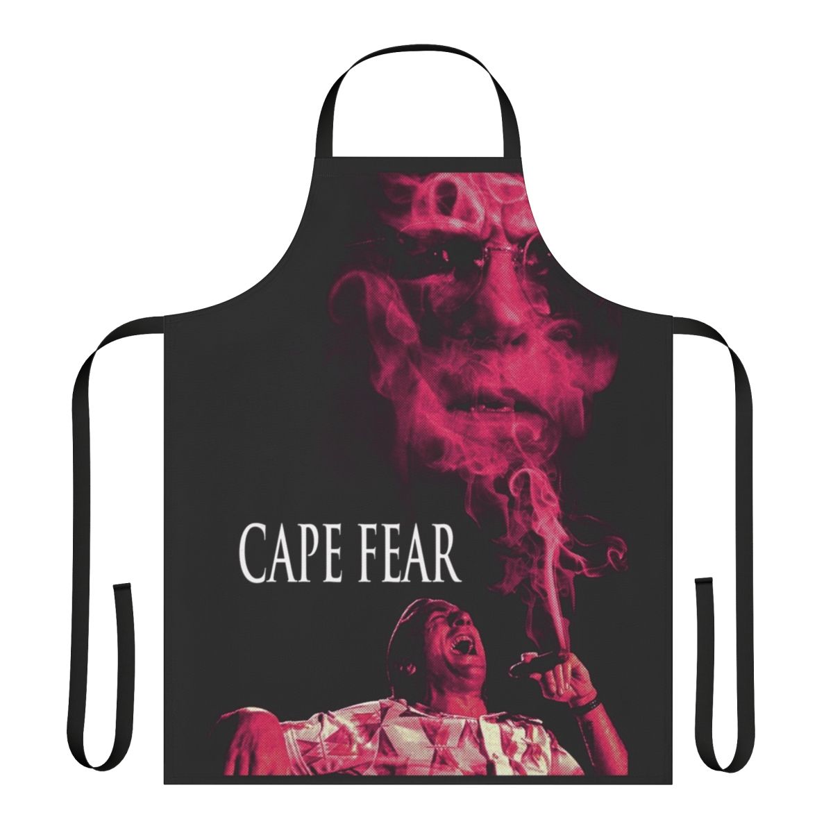 Vintage-style apron featuring the iconic 'Cape Fear' movie poster design