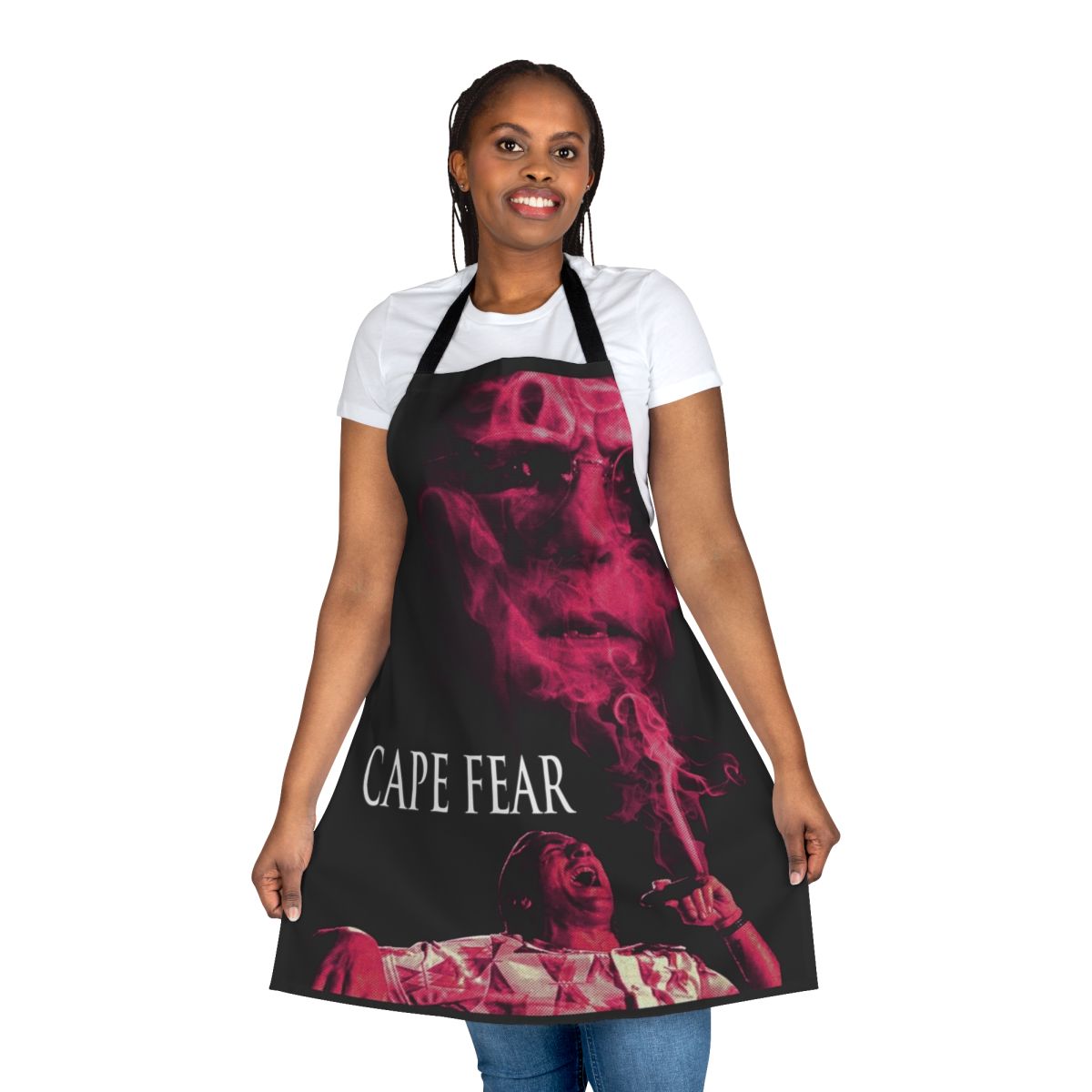 Vintage-style apron featuring the iconic 'Cape Fear' movie poster design