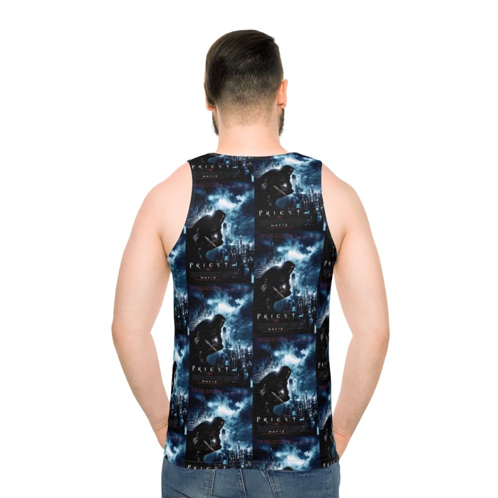 Vintage movie poster design unisex tank top