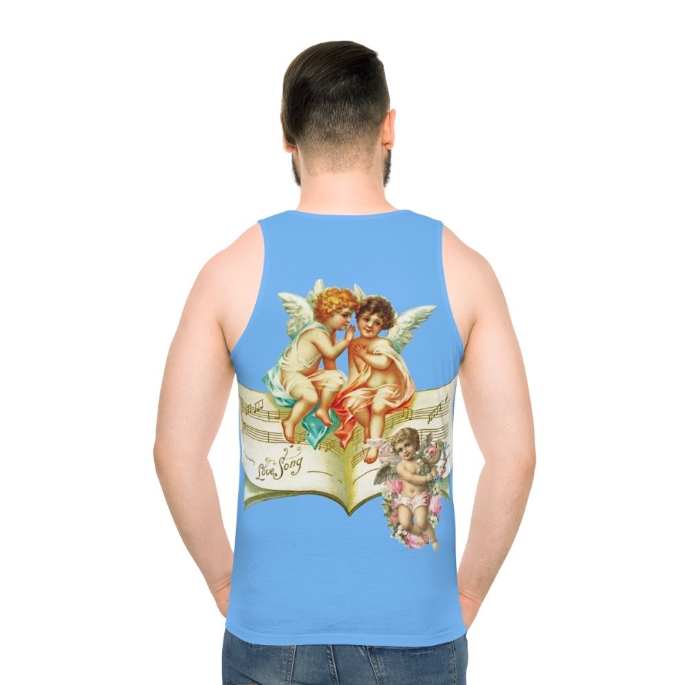 Vintage music angel cherubs unisex tank top
