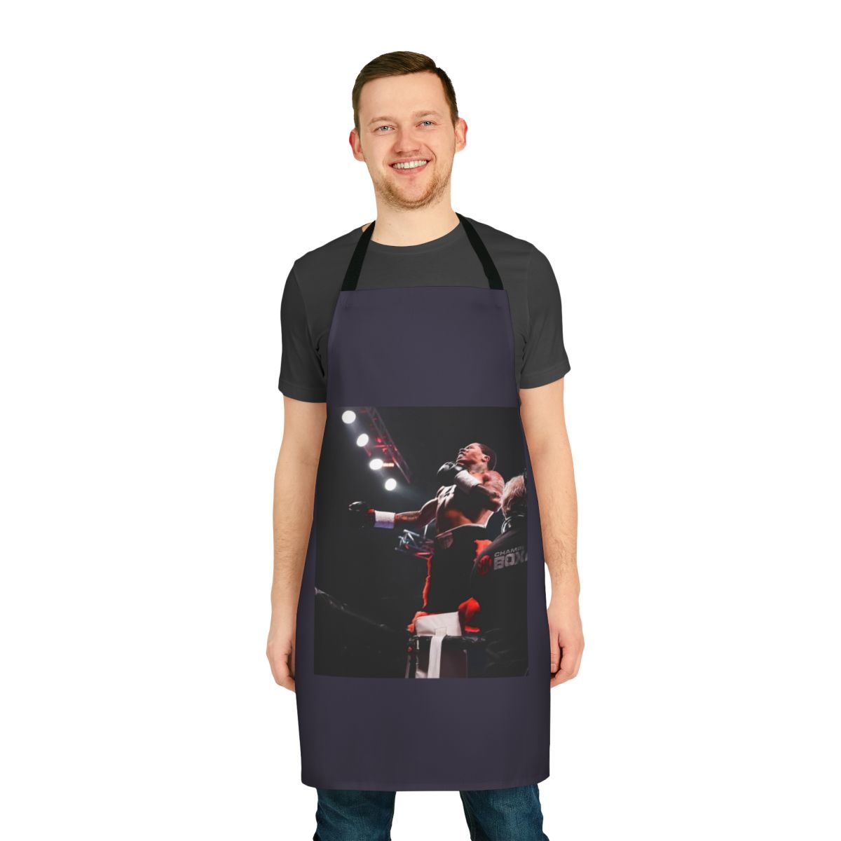 Vintage-style apron featuring the name and imagery of boxer Gervonta Davis