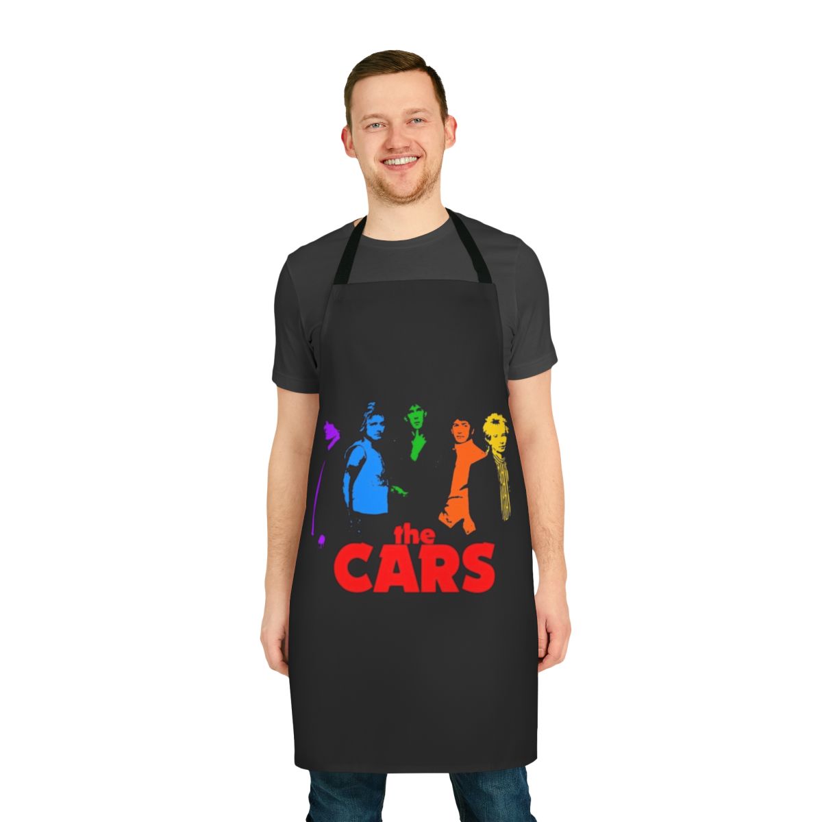 Vintage-inspired "Cars in Color" apron for music lovers and nostalgic cooks