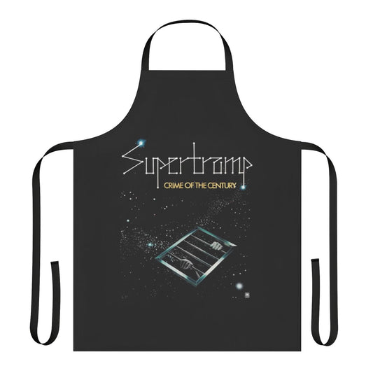 Premium apron featuring a vintage-inspired design inspired by the album 'Crime of the Century' by the classic rock band Supertramp.