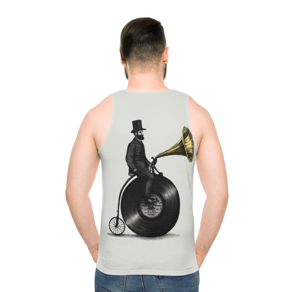 Vintage Music Man Unisex Tank Top with Retro Graphic Art Design