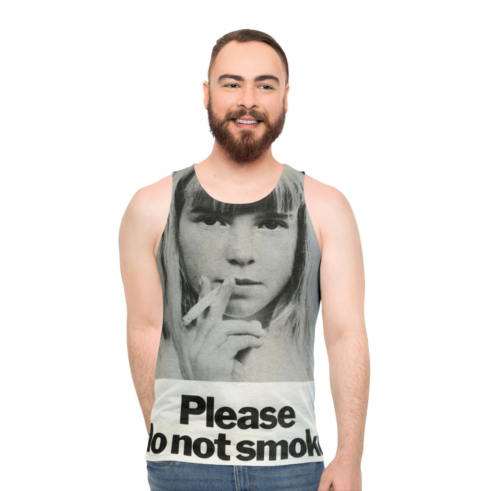 Vintage-style no smoking tank top