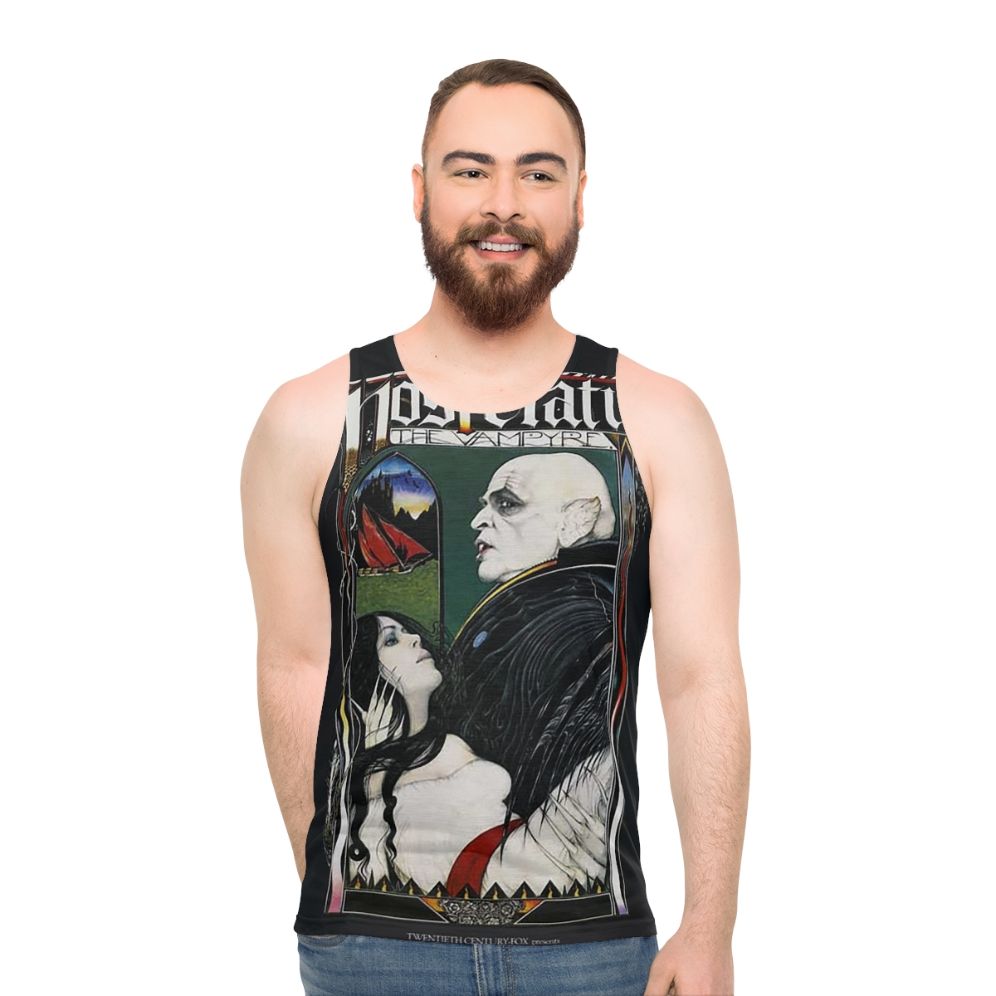 Vintage Nosferatu movie poster unisex tank top