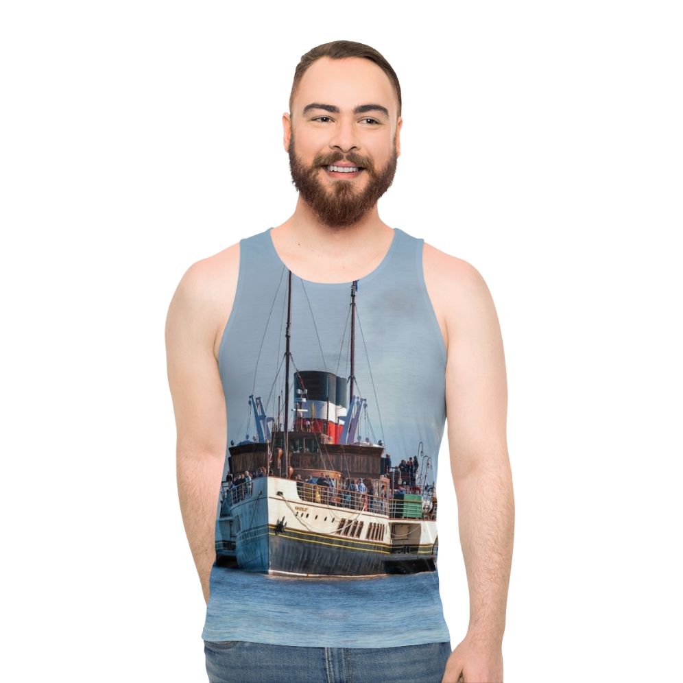 Vintage Paddle Steamer Waverley Unisex Tank Top