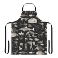 Vintage illustration of paleontology fossils and dinosaur bones printed on an apron