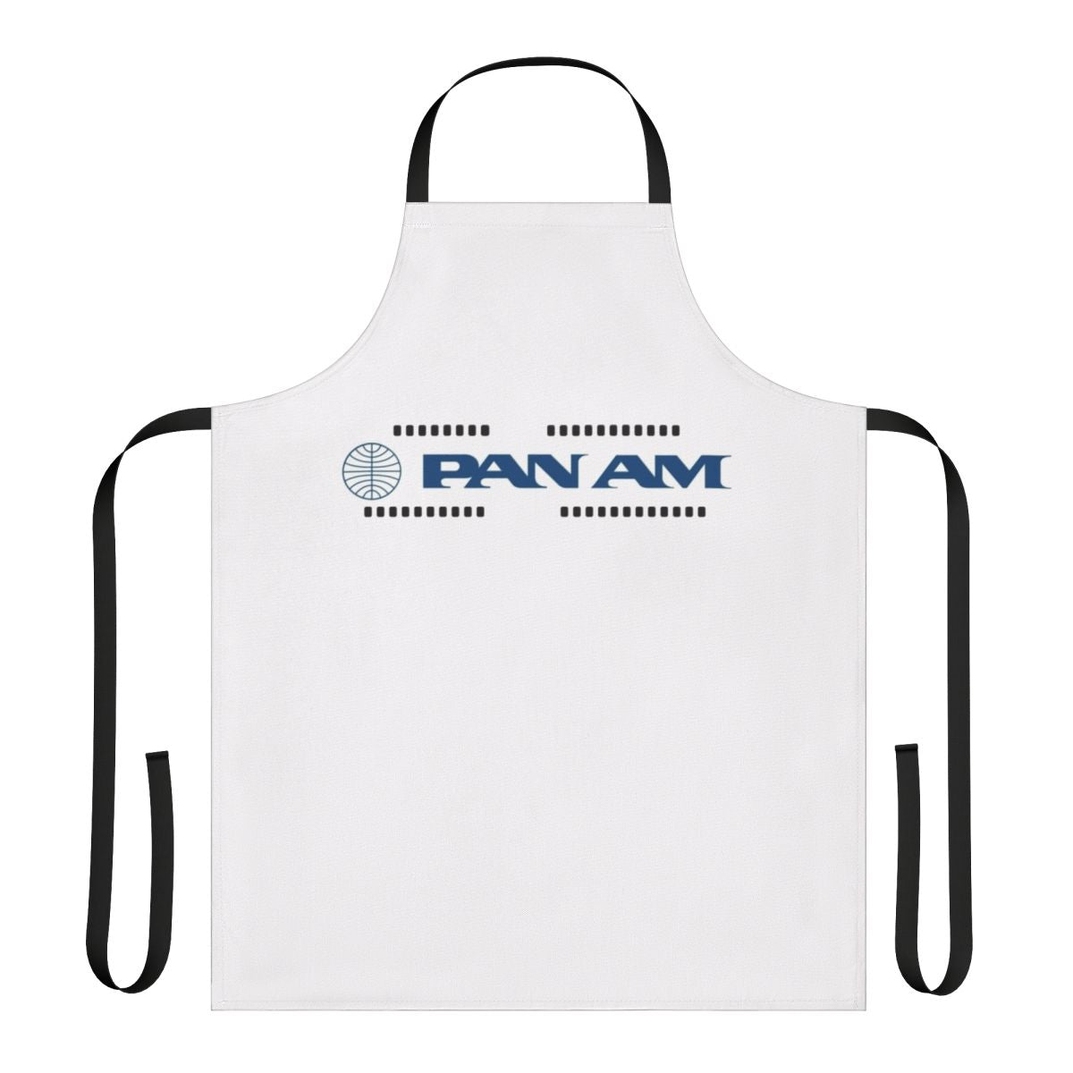 Vintage-style apron featuring a Pan Am Boeing 747-400 aircraft