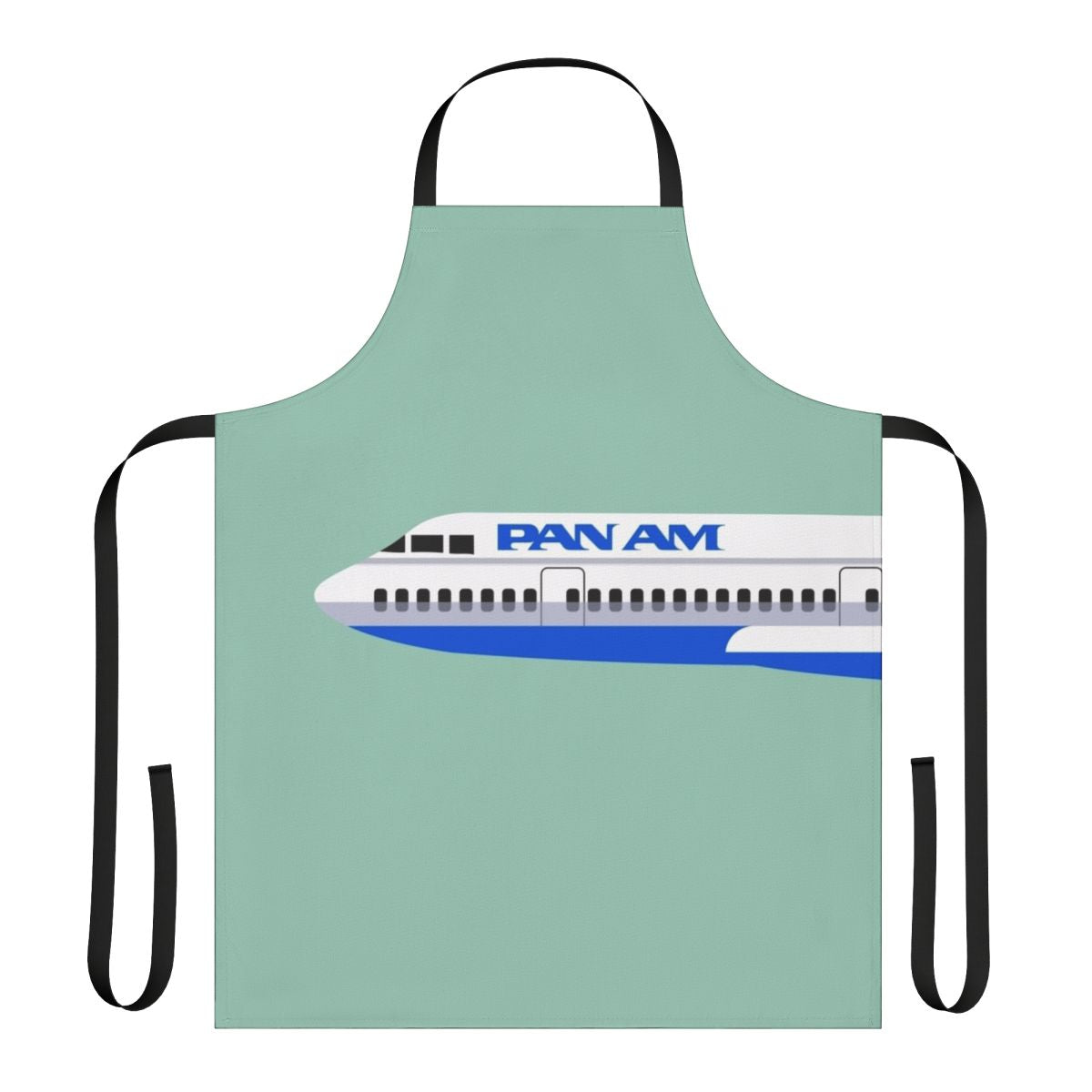 Vintage Pan Am airplane apron with iconic logo and branding
