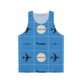 Vintage Pan Am Planes and Globe Unisex Tank Top