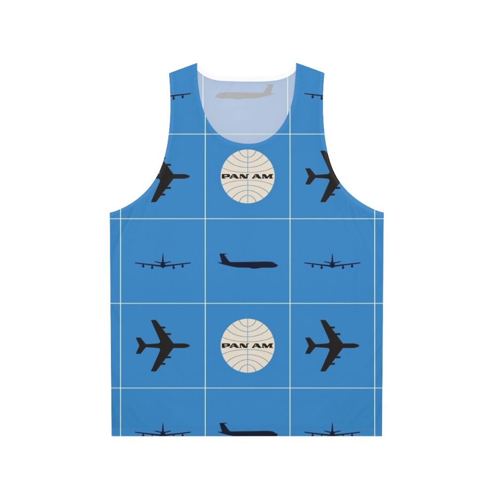 Vintage Pan Am Planes and Globe Unisex Tank Top