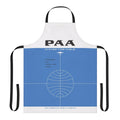 Vintage-style apron featuring a retro Pan Am timetable cover design