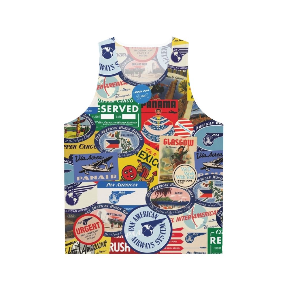 Vintage Pan Am Travel Unisex Tank Top