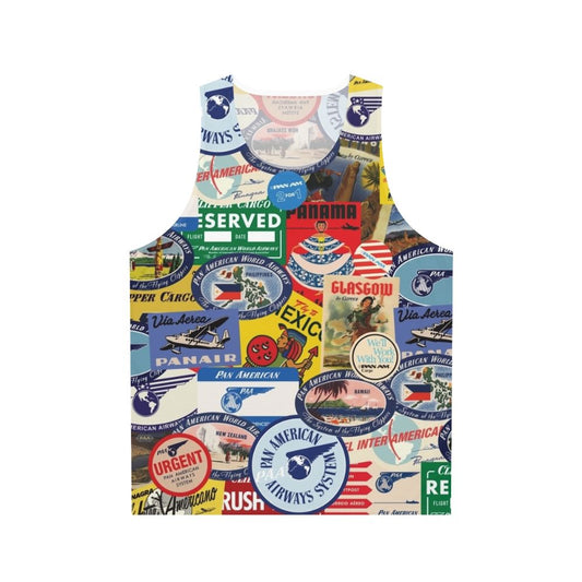 Vintage Pan Am Travel Unisex Tank Top