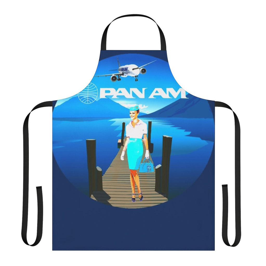 Vintage-style Panama apron with Pan Am inspired design for aviation enthusiasts and collectors