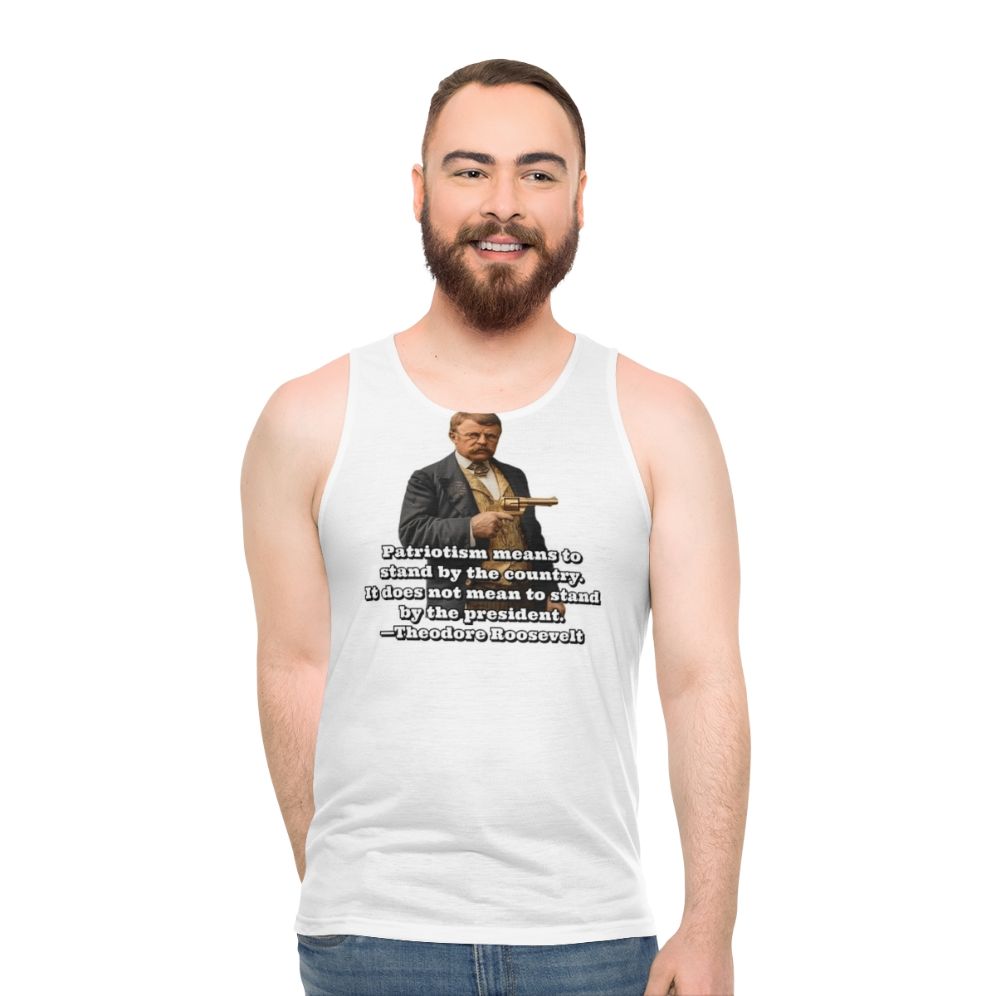 Vintage Patriotic Theodore Roosevelt Unisex Tank Top