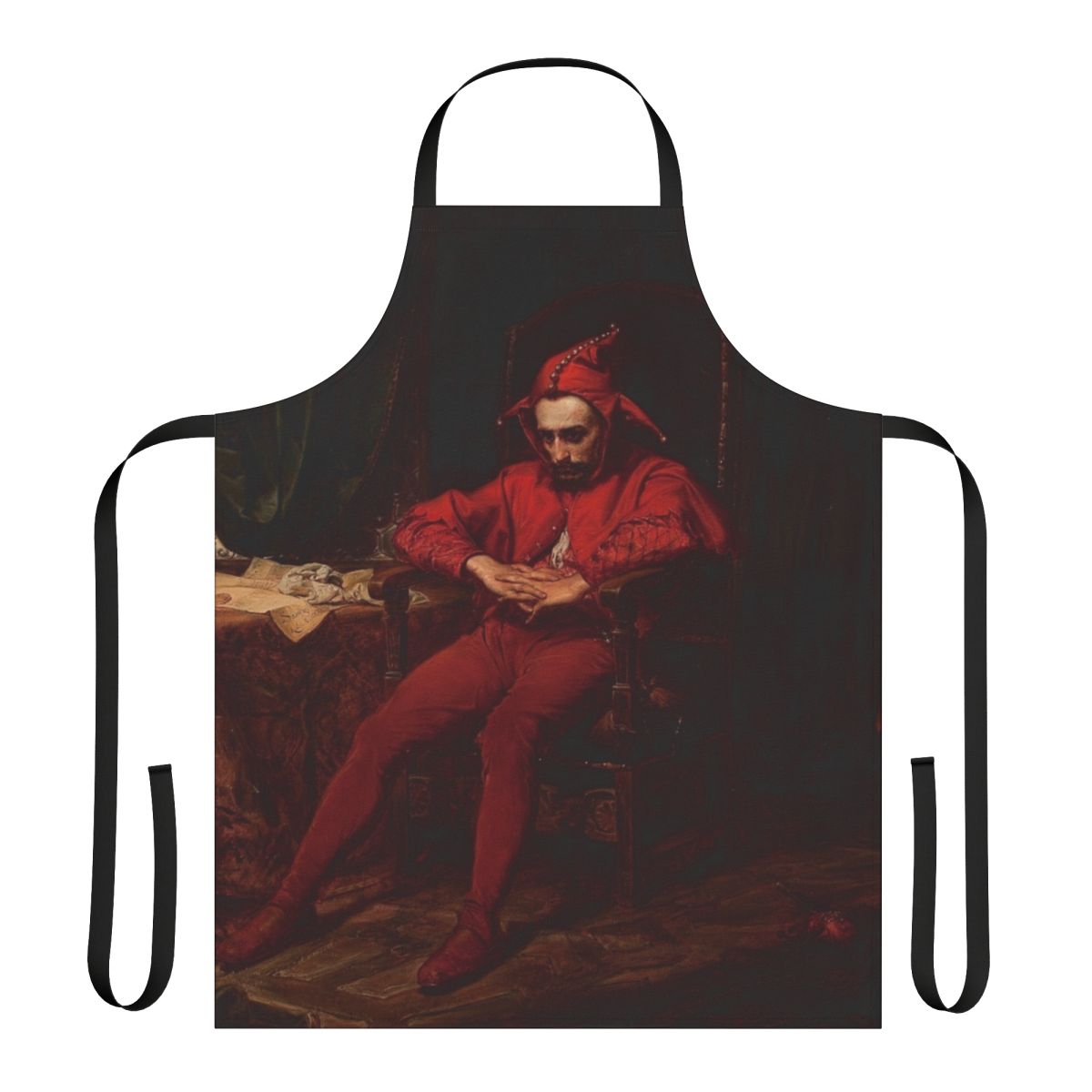 Vintage apron featuring Jan Matejko's painting "Stańczyk"
