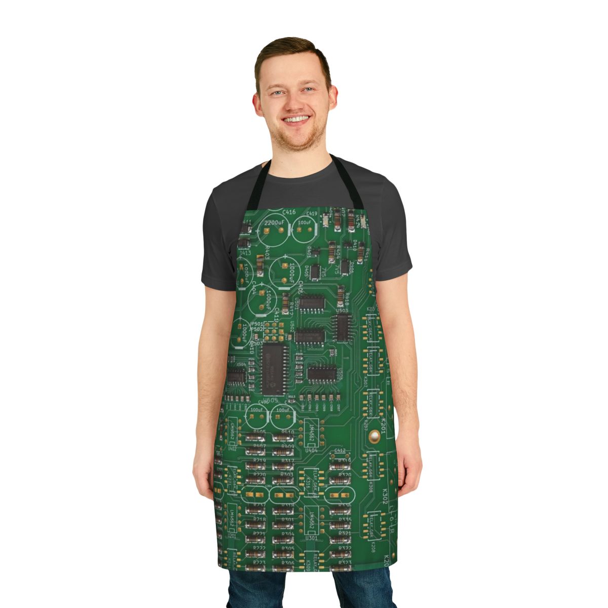 Vintage printed circuit board design apron