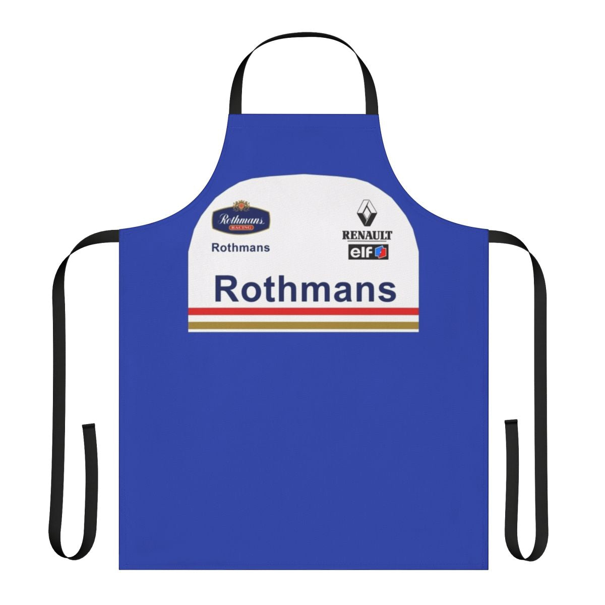 Vintage-style racing apron with Williams F1 team colors and logo