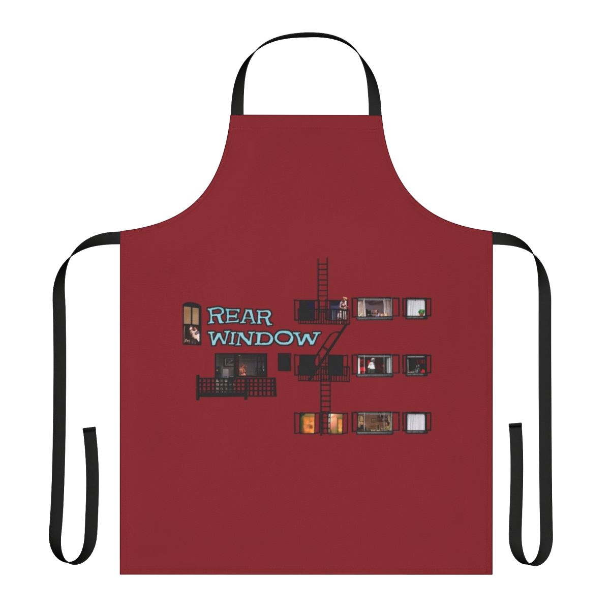 Rear Window inspired apron with mid-century modern design