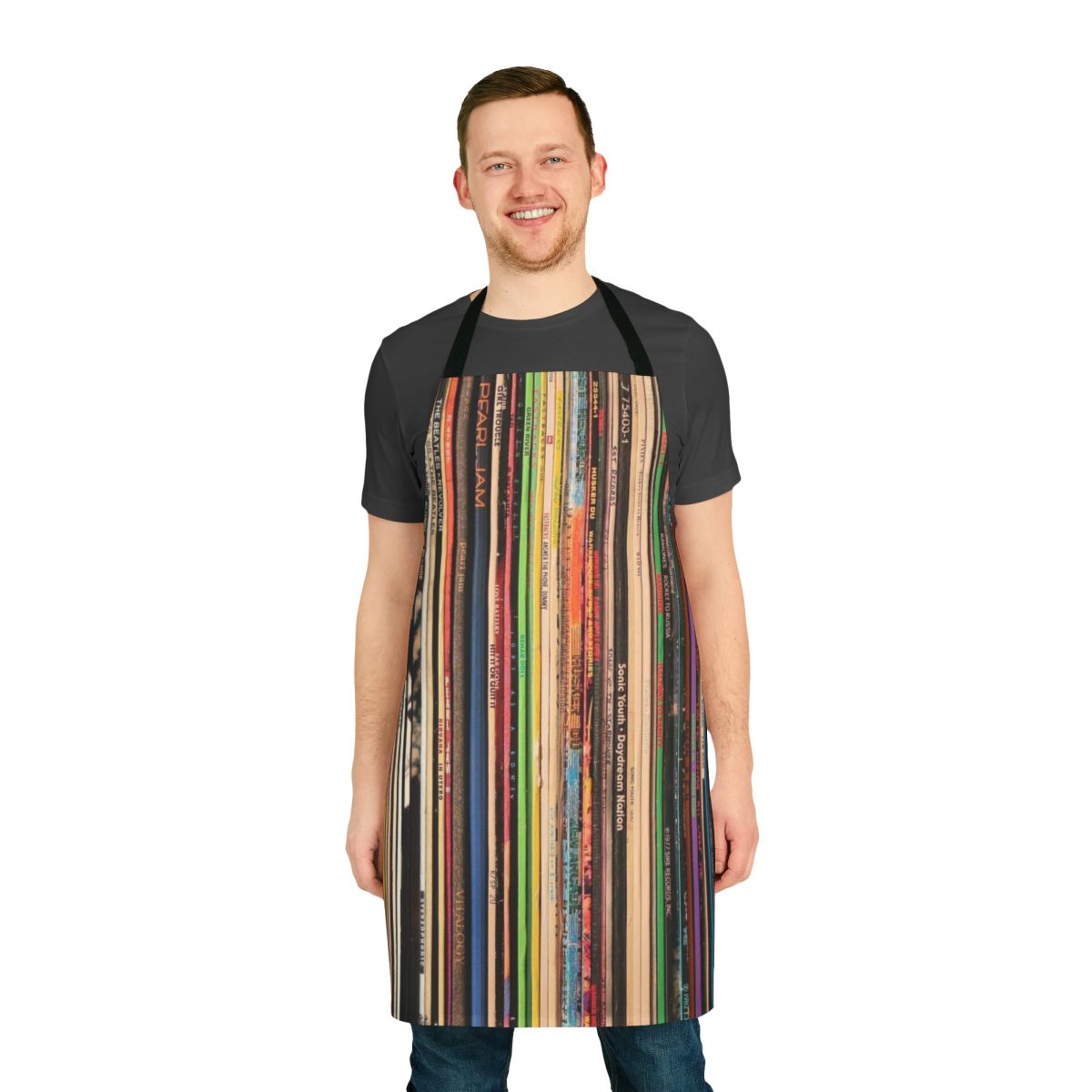 Retro-inspired apron for record collectors and music enthusiasts