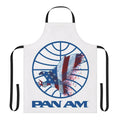 Vintage retro-styled apron featuring the iconic Pan Am airline logo and colors
