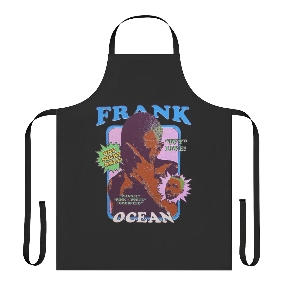 Vintage retro apron featuring the image and lyrics of Frank Ocean