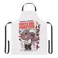 Vintage-style apron featuring occult and demonic design