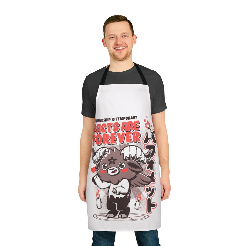 Vintage-style apron featuring occult and demonic design