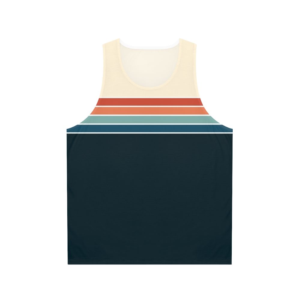 Vintage retro striped unisex 70s tank top
