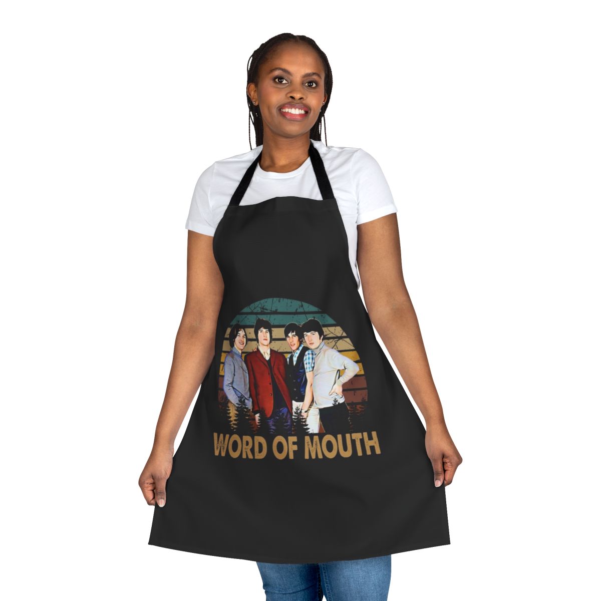 Vintage rock band the kinks inspired kitchen apron