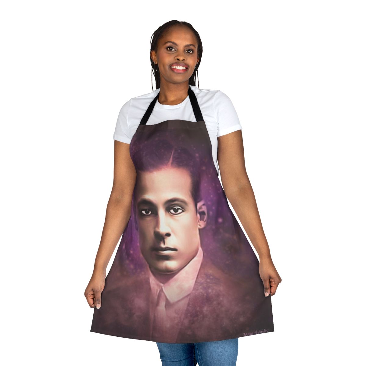 Vintage-style apron featuring the iconic image of silent film star Rudolph Valentino