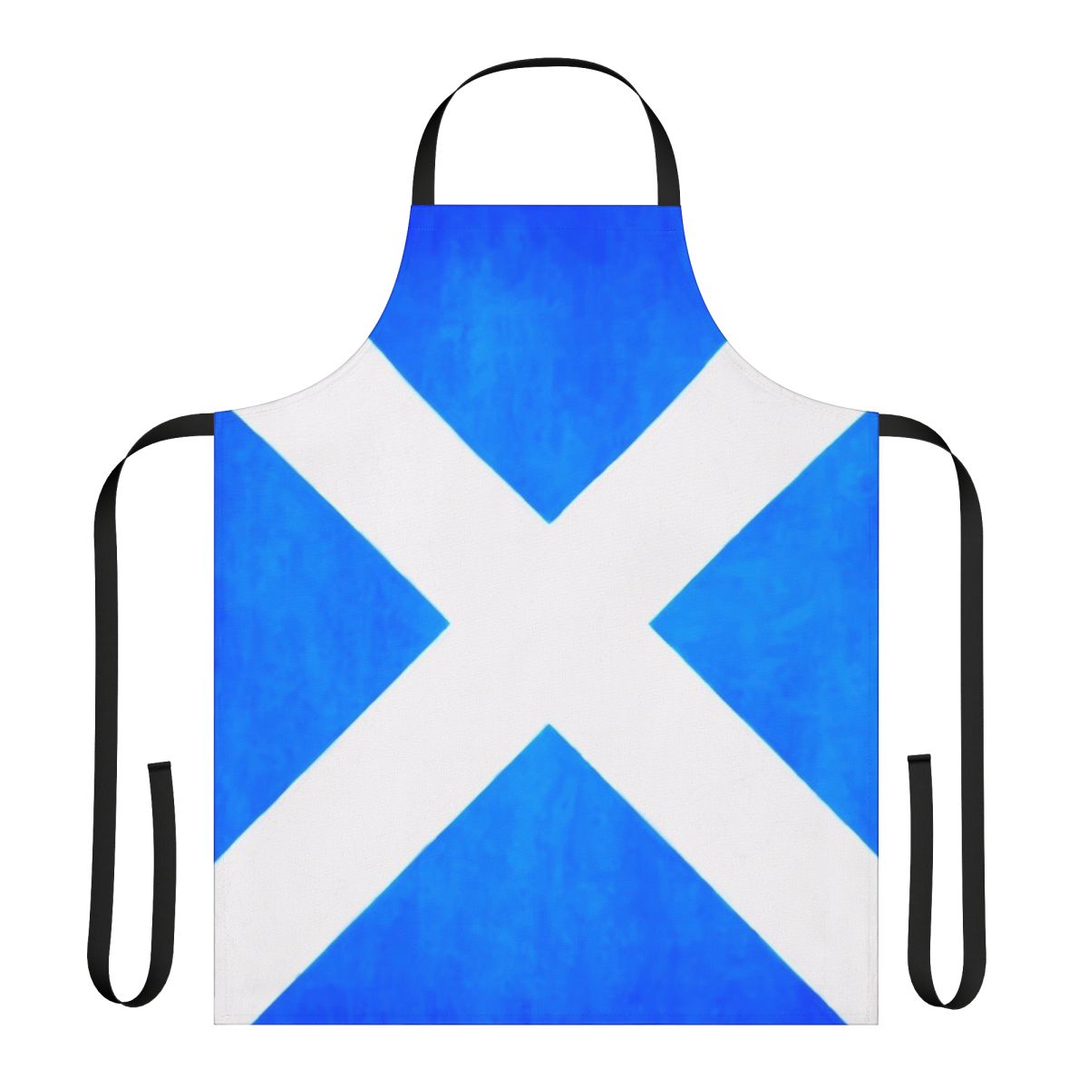 Vintage Scottish Saltire Flag Apron with Tartan Print Design