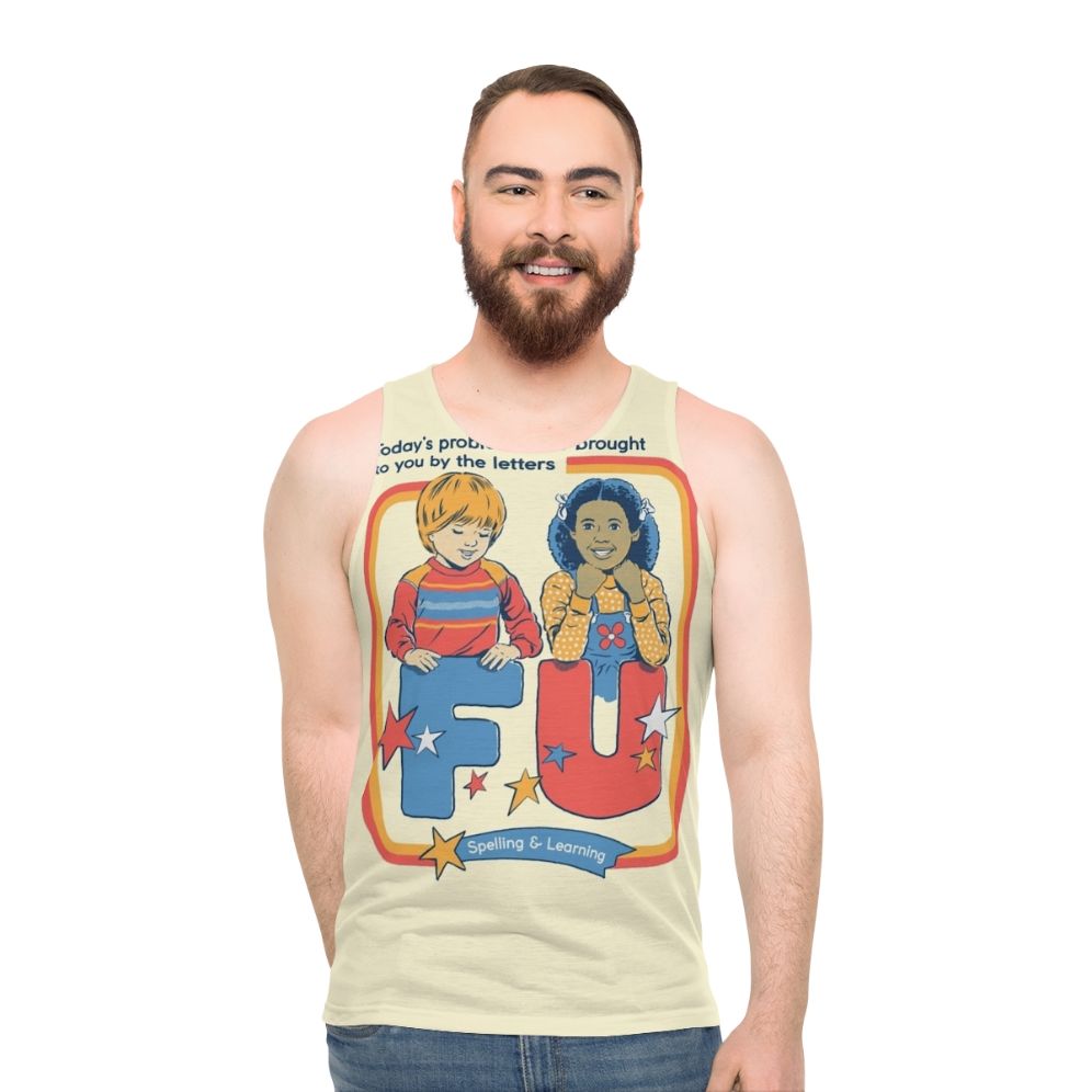 Vintage sarcastic 'Today's Problems' unisex tank top