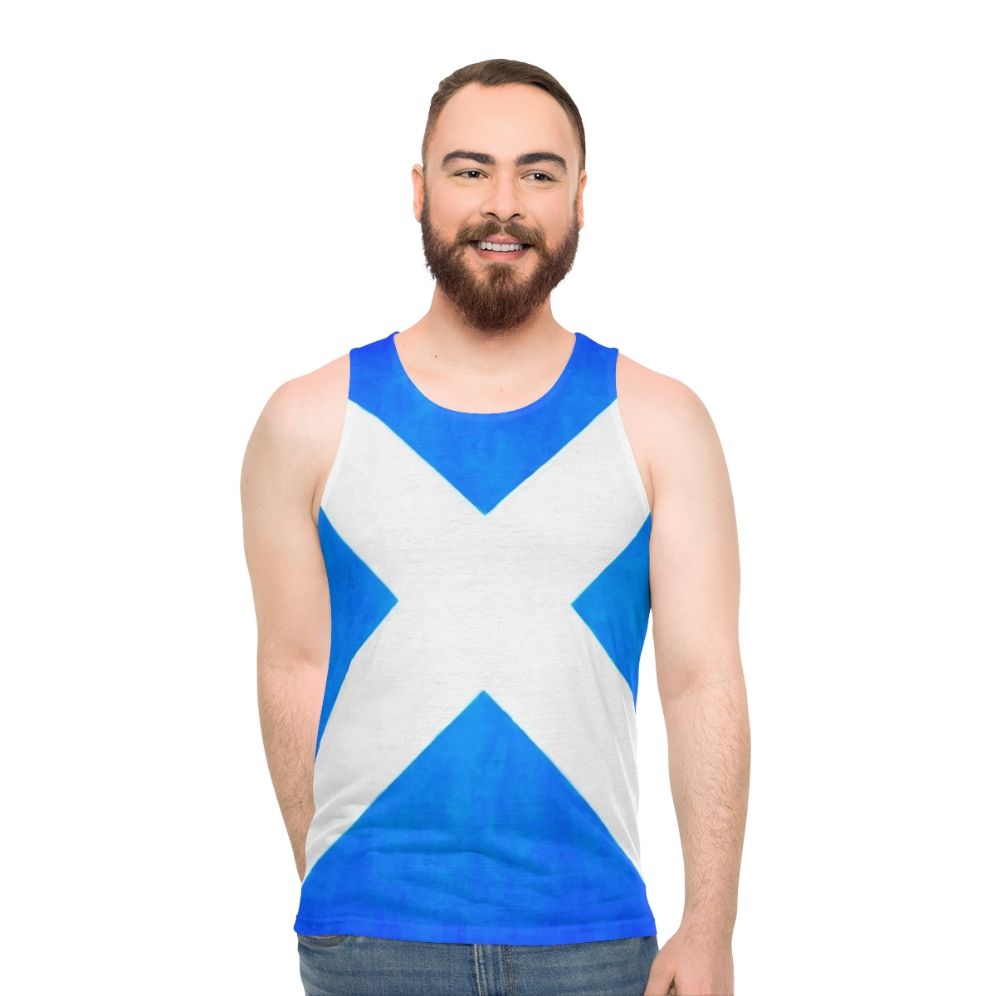 Vintage Scottish Flag Unisex Tank Top