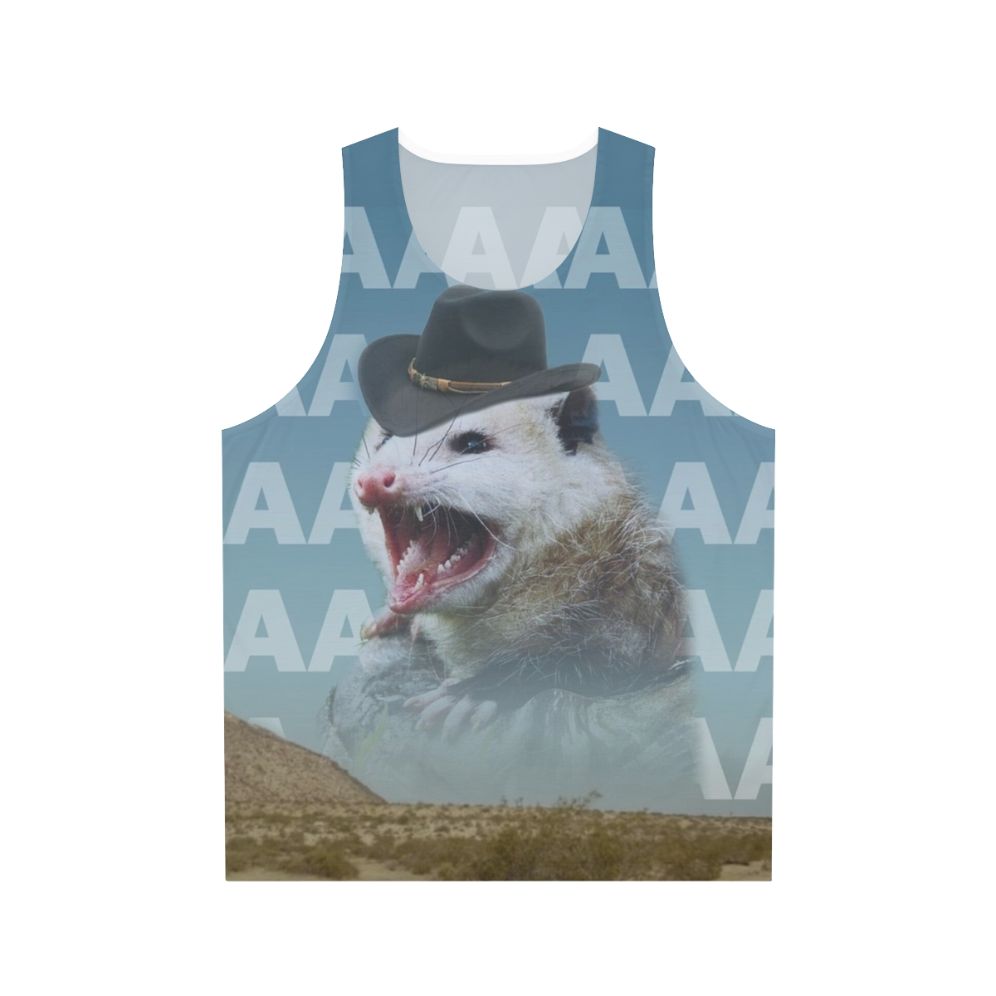Vintage Screaming Cowboy Possum Tank Top