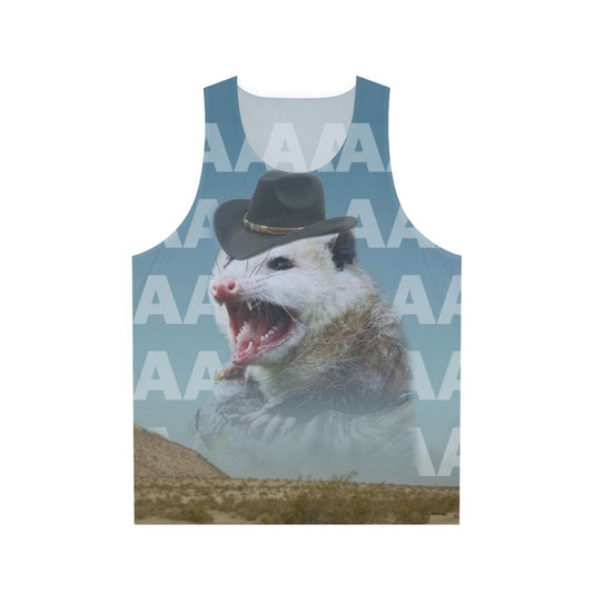 Vintage Screaming Cowboy Possum Tank Top
