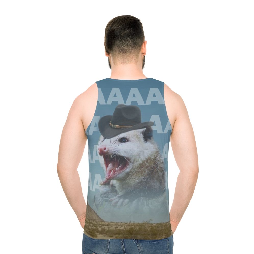 Vintage Screaming Cowboy Possum Tank Top