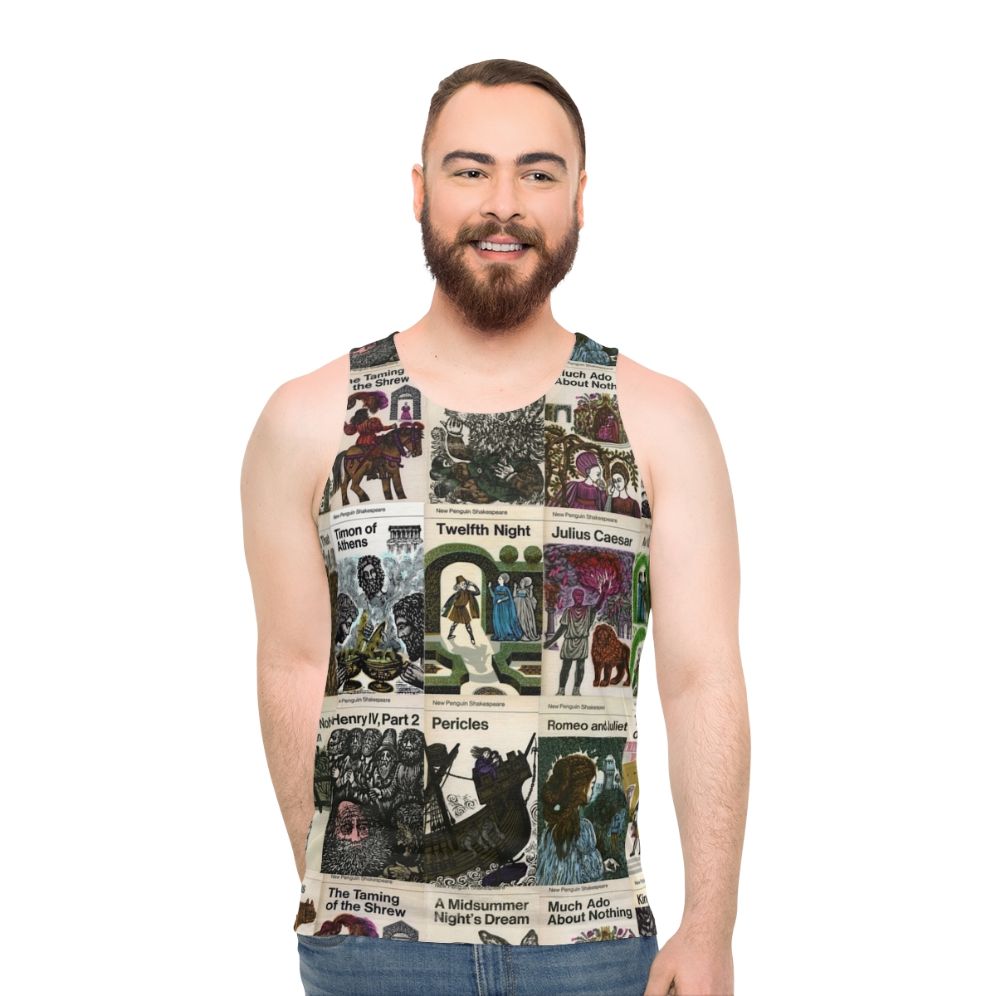 Vintage-inspired Shakespeare unisex tank top