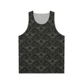 Vintage Stegosaurus Lace Black & Grey Unisex Tank Top