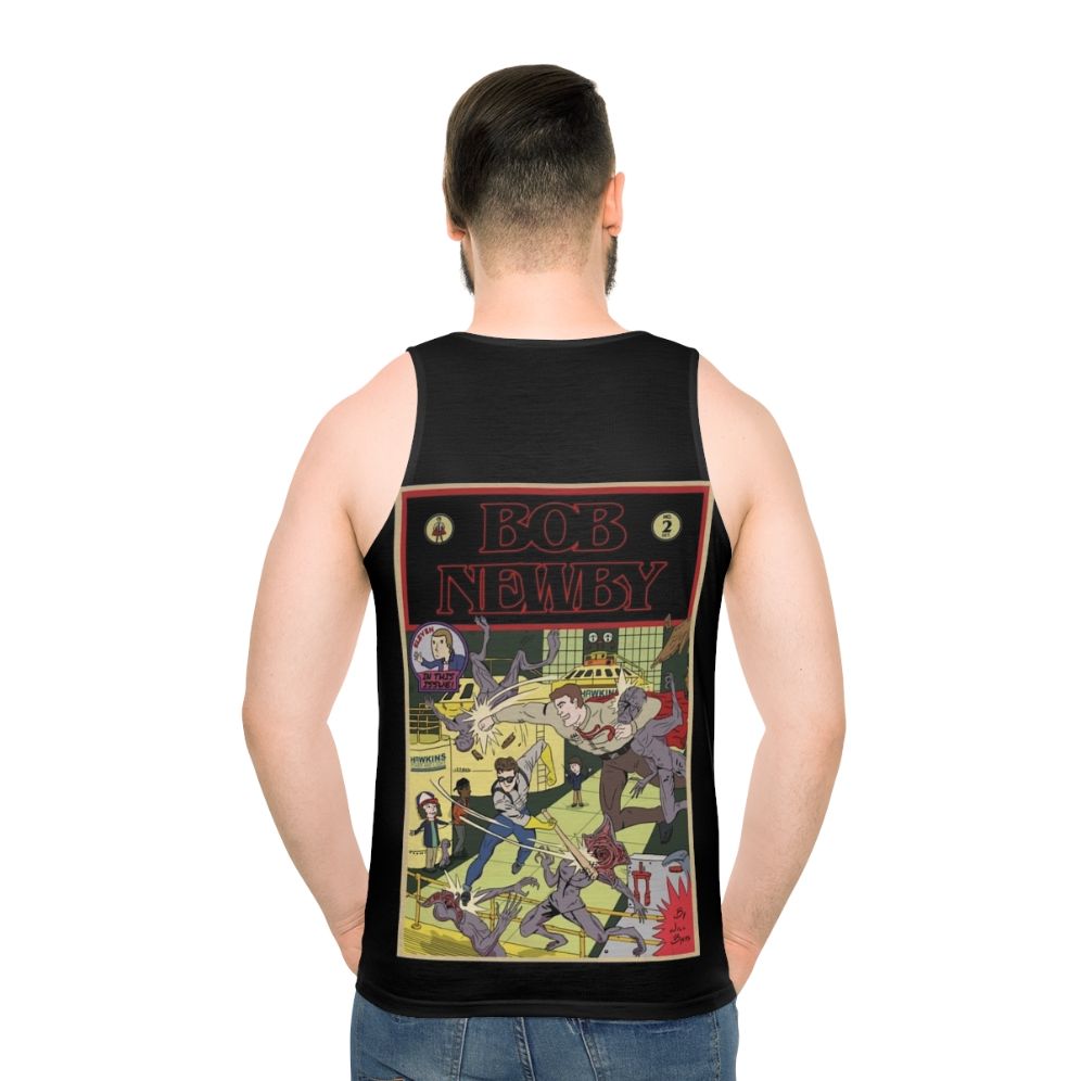 Vintage Stranger Things Bob Newby Superhero Comic Book Cover Tank Top
