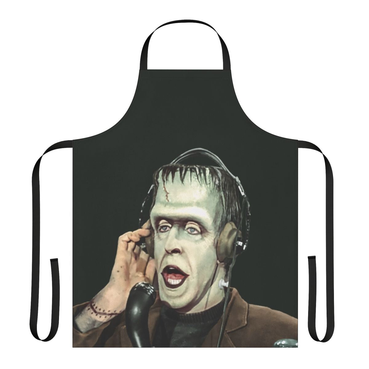 Vintage style apron featuring the character Herman Munster from the 1960s TV show The Munsters