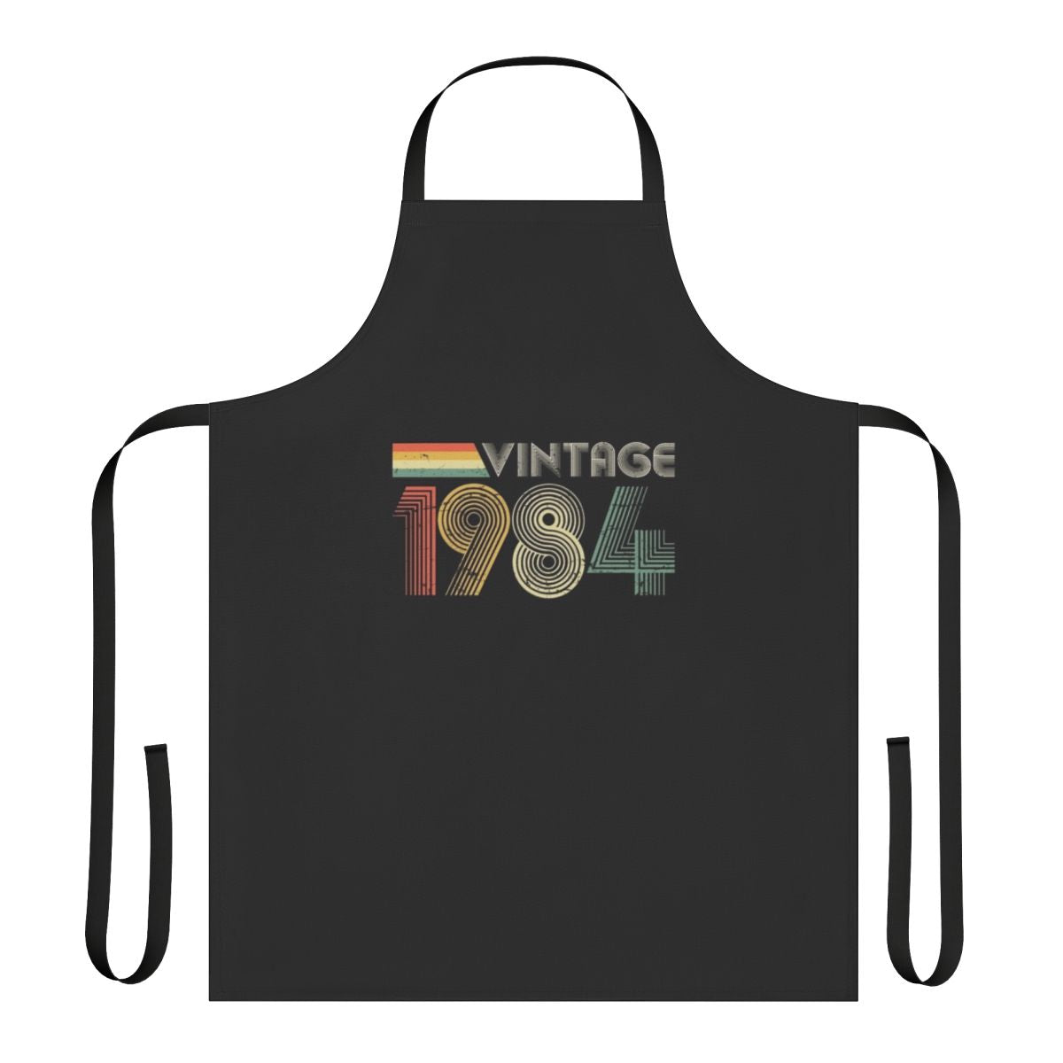 Vintage-style 40th birthday apron featuring a distressed, retro design for those born in 1984
