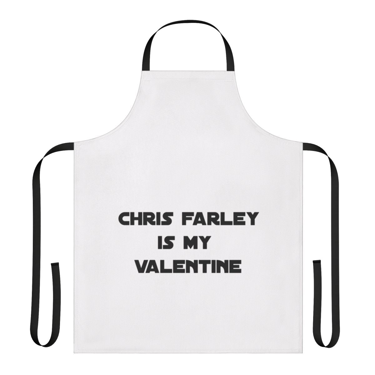 Vintage-style apron featuring a pun design inspired by the iconic comedian Chris Farley